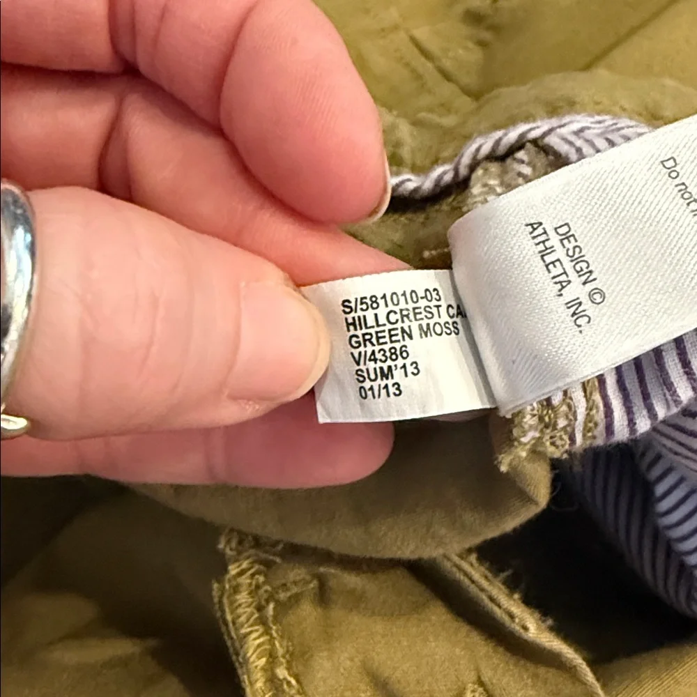 Athleta Hillcrest Green Moss Capri Size 16